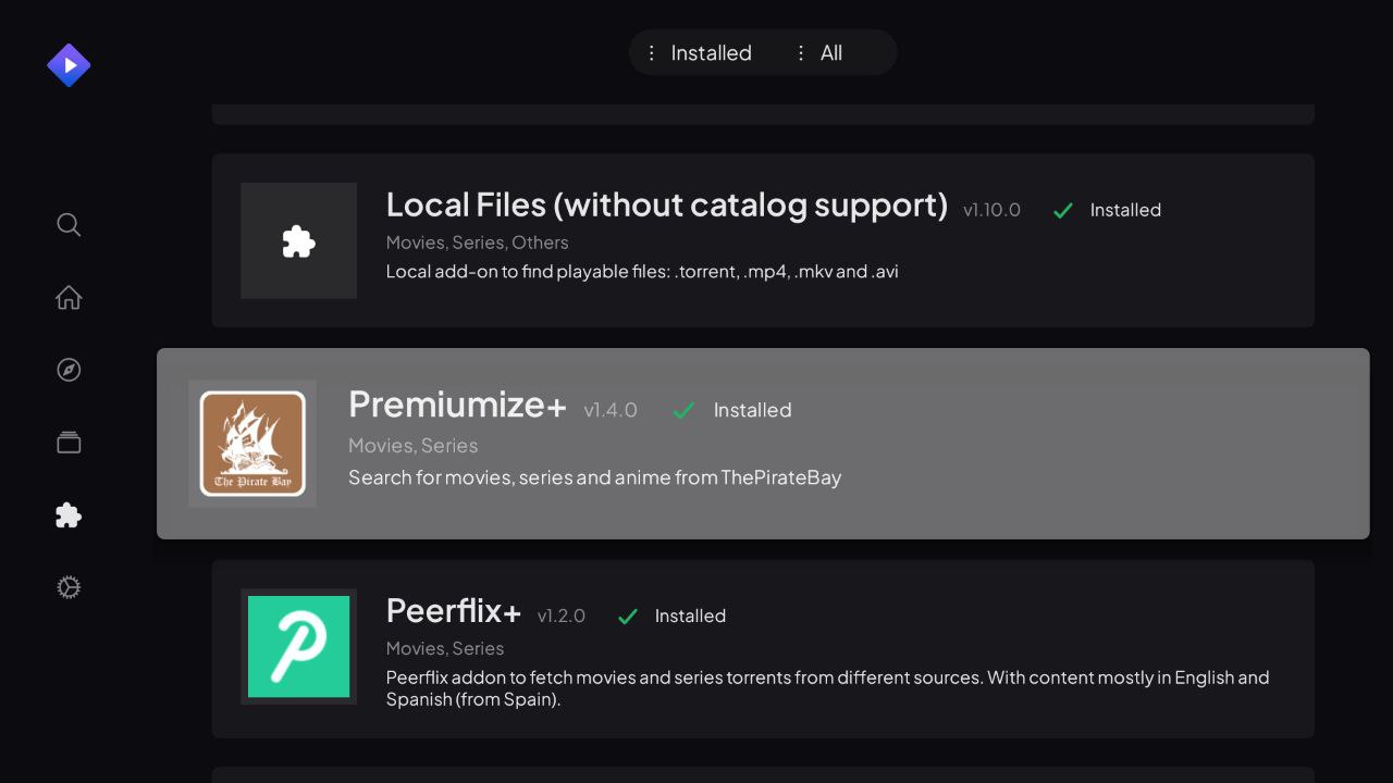 STREAMIO with Premiumize api KEY