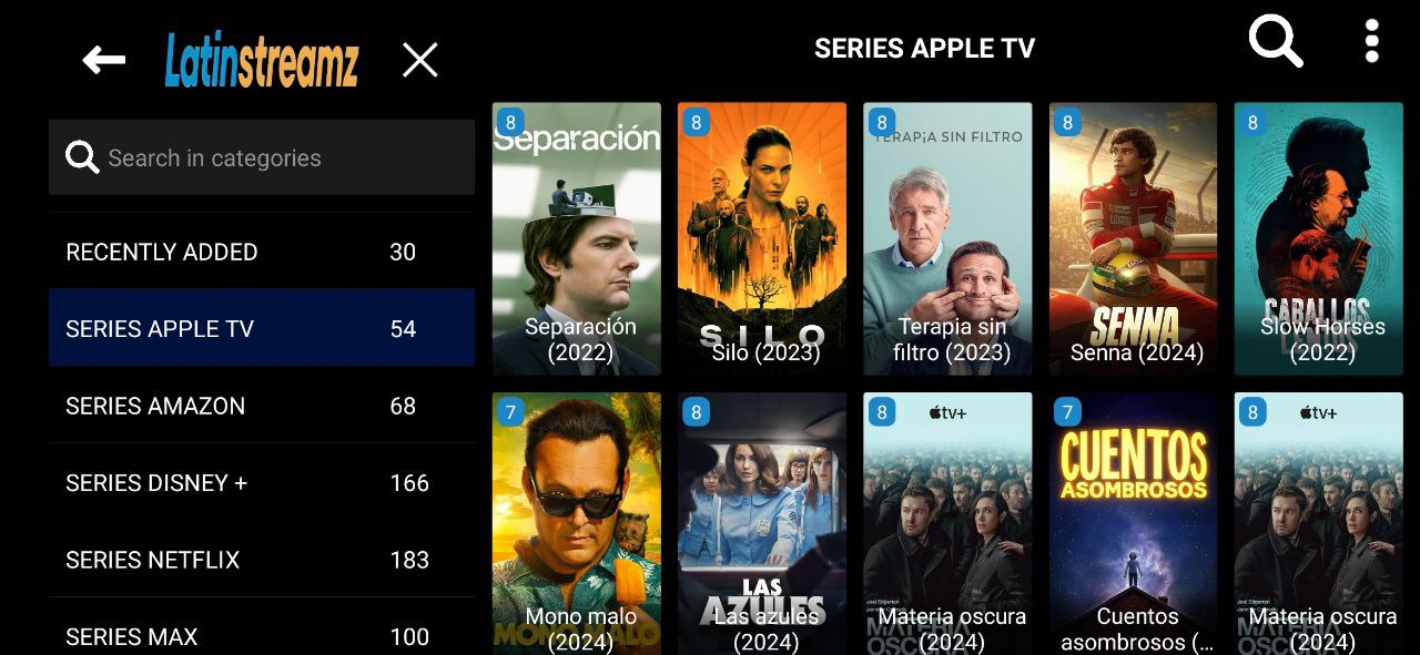 SMARTERS V4 side menu
